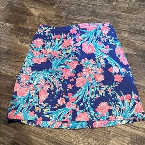 Lily Pulitzer Floral Blue and Pink Women's Skirt